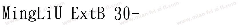 MingLiU ExtB 30字体转换